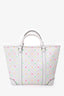 Gucci White Leather GG Supreme Multicoloured Stars Micro Tote Kids