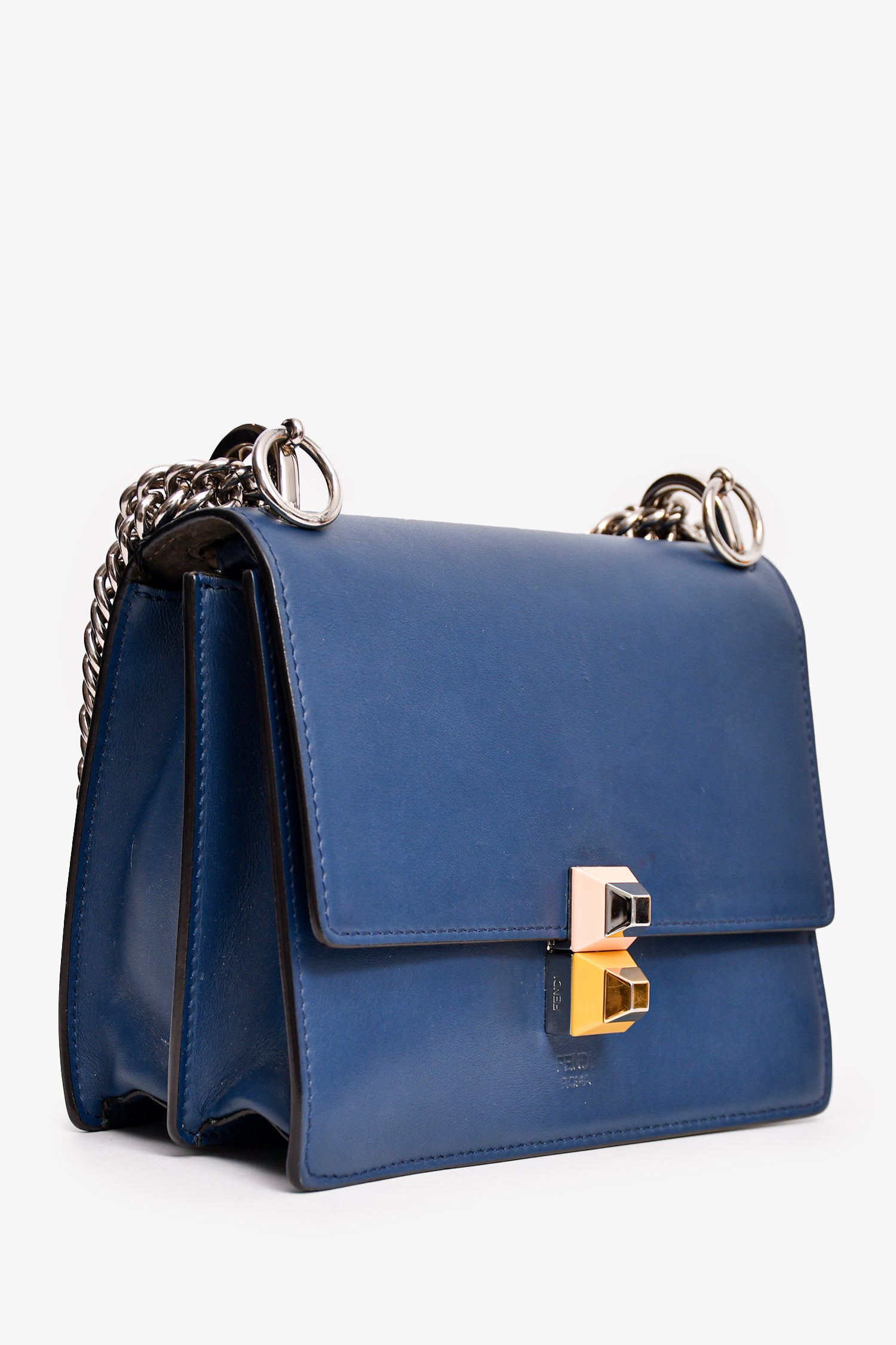 Fendi Navy Leather Small Kan Shoulder Bag – Mine & Yours