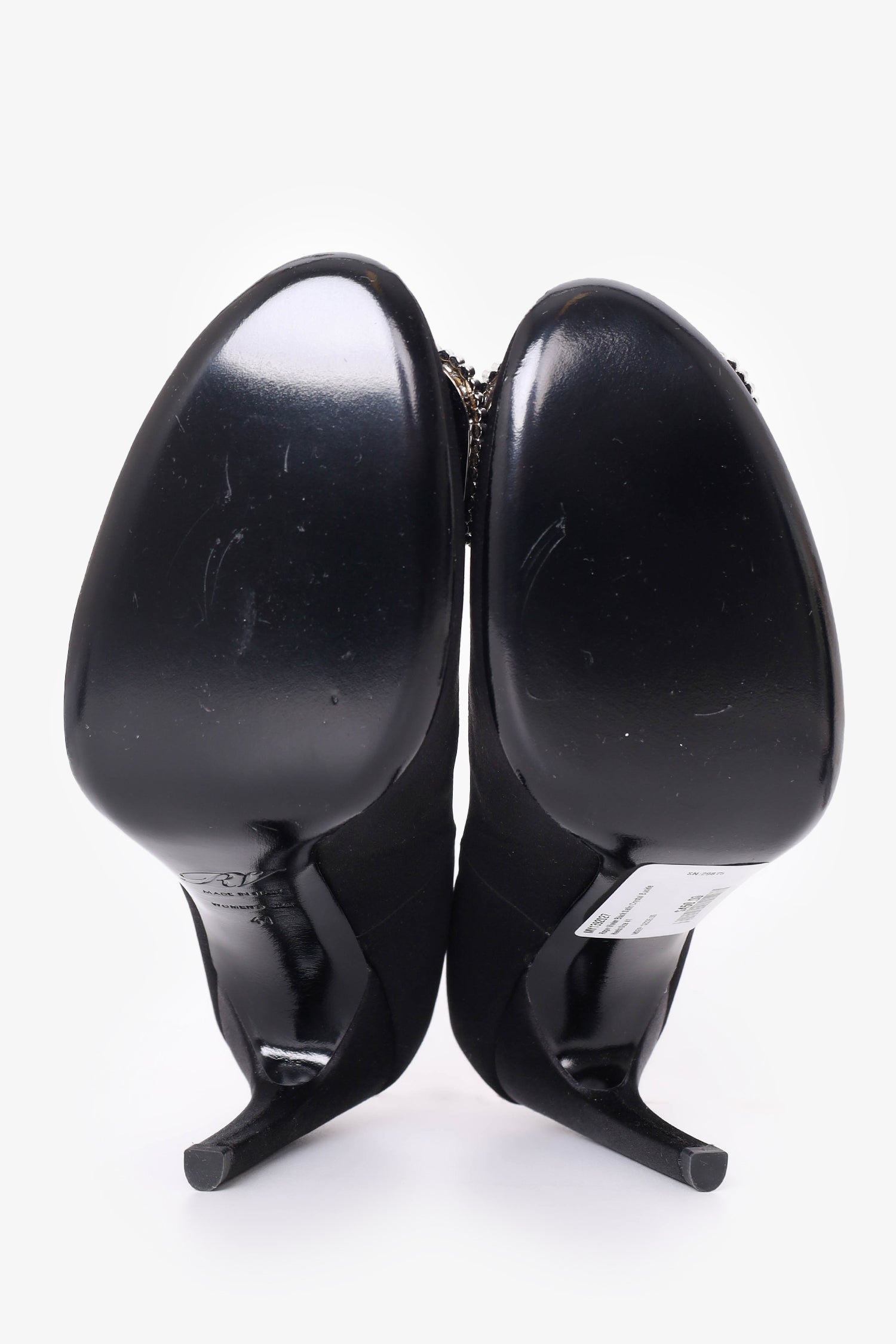 Roger Vivier Black Satin Crystal Buckle Heels Size 41 – Mine & Yours