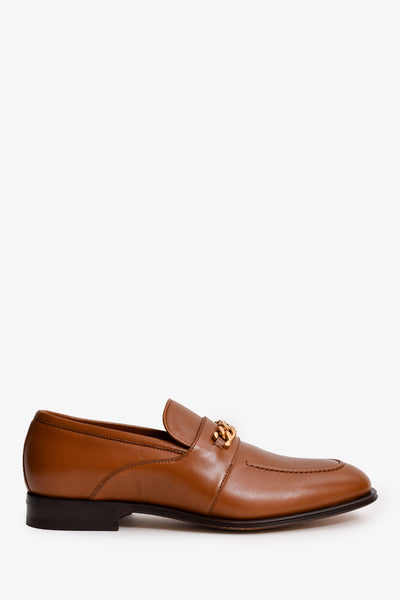 Gucci Calfskin Leather Interlocking‎ G Slip-On Loafers Brown Mens Size 7.5 US Gucci Calfskin Leather Interlocking G Slip-On Loafers Brown  main image 2