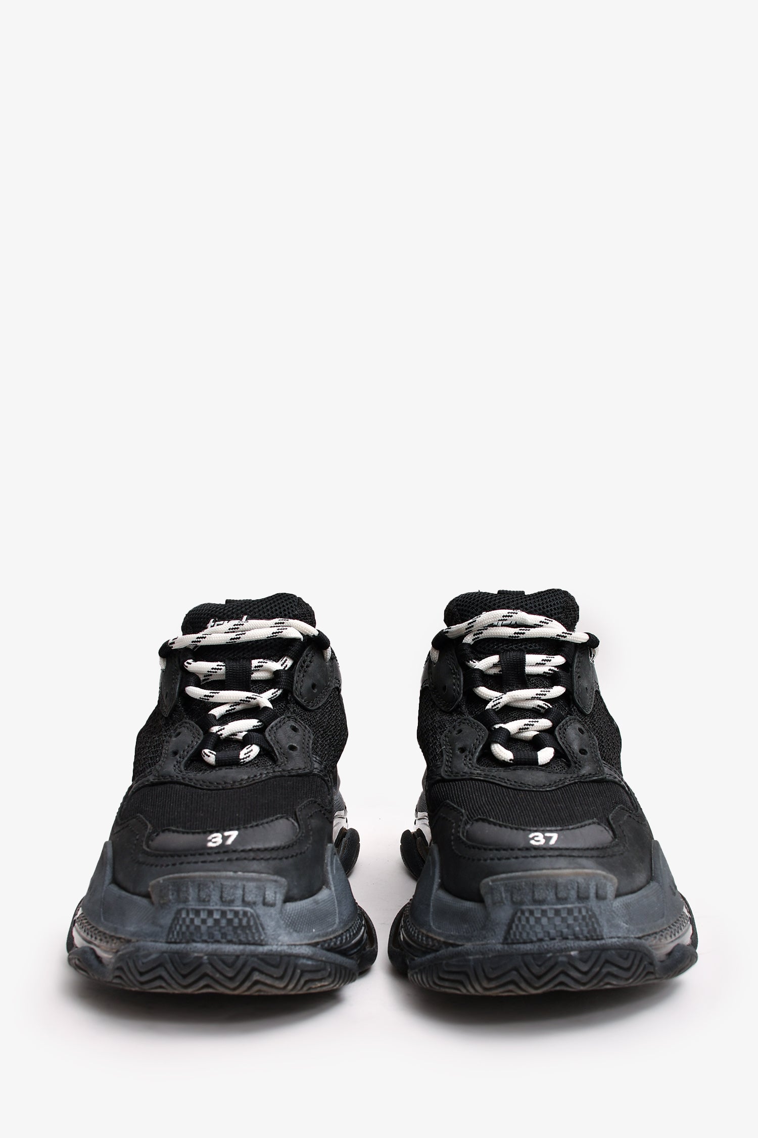 Shoes Balenciaga 37 Black Balenciaga Faded Black Triple S Track