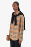 Burberry Brown Check Cotton Button-Up Shirt Size M Mens