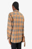 Burberry Brown Check Cotton Button-Up Shirt Size M Mens