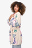 Pre-Loved Chanel™ 2023 Cream/Multicoloured Logo Cardigan with Belt Size 42