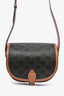 Celine 2023 Brown Triomphe Canvas Medium Folco Crossbody Bag