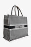 Christian Dior 2020 Black/White Houndstooth Patterned Large Book Tote
