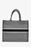 Christian Dior 2020 Black/White Houndstooth Patterned Large Book Tote