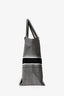 Christian Dior 2020 Black/White Houndstooth Patterned Large Book Tote