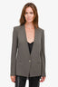 Helmut Lang Grey Collarless Blazer Size L