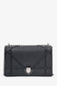 Christian Dior 2016 Black Grained Leather Medium Diorama Shoulder Bag