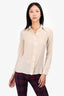 Gucci Cream Silk Button Up Top Size 38