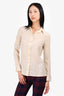 Gucci Cream Silk Button Up Top Size 38