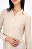 Gucci Cream Silk Button Up Top Size 38