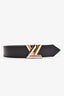 Louis Vuitton Black Epi Leather LV Closure Belt Size 80/32