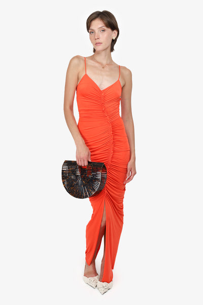 Victoria Beckham Orange Ruched Maxi Dress Size 0 – Mine & Yours Victoria Beckham Orange Ruched Maxi Dress Size 0 – Mine & Yours