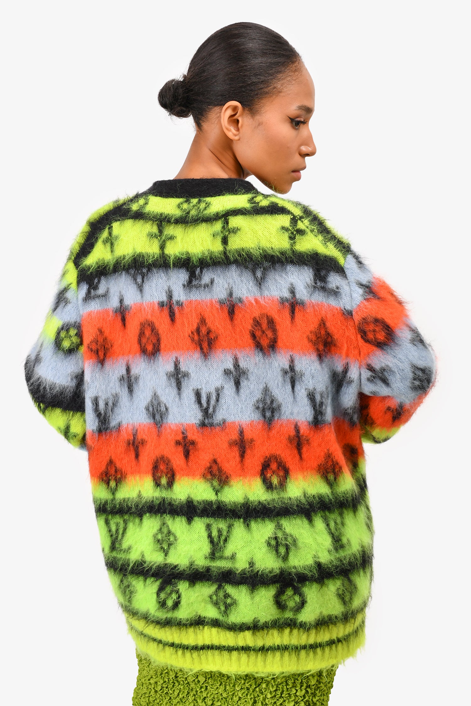 Louis Vuitton 2022 Black/Neon Green Multicolour Monogram Mohair
