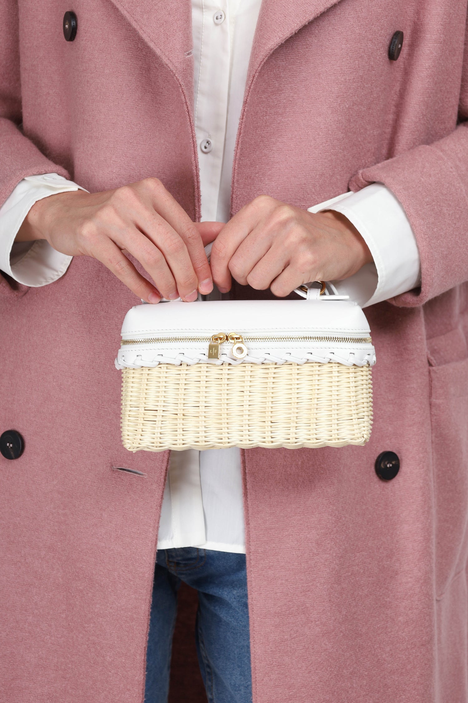 Loro Piana White/light Bamboo Extra Pocket L19 East-West Wicker