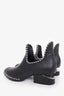 Alexander Wang Black Leather Studded Heeled Boots Size 40