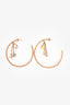 Louis Vuitton Gold Toned Sweet Monogram Enamel Hoop Earrings