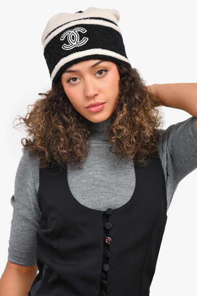CHANEL CCLogo Knit Beanie シャネル CCロゴ カシミヤ CHANEL【ふわもちの感触】カシミヤ入り柔らか CCロゴニット帽 (CHANEL