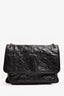 Saint Laurent Black Crinkled Leather 'Niki' Shoulder Bag