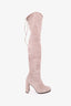 Stuart Weitzman Sand Suede Knee High Heeled Boots Size 5.5
