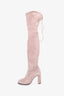 Stuart Weitzman Sand Suede Knee High Heeled Boots Size 5.5