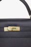 Hermès 2020 Black Epsom Leather Kelly Sellier 32