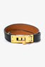 Hermès Black Leather Kelly Double Tour Bracelet (As Is)