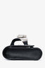 Philipp Plein Black Crystal Skull Clutch with Strap