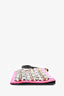 Marni Pink Velvet Crystal Embellished Wristlet