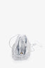 Bottega Veneta Silver Metallic Bark Calfskin The Mini Pouch