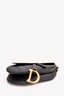 Christian Dior 2019 Black Grained Leather Saddle Bag