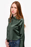 Acne Studios 2018 Green Crystal Embellished 'Rebecca Chinz' Jacket Size 38