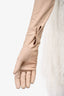 Prada Beige Leather Long Gloves Size 6.5