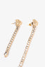 Versace Gold Tone/Rhinestone Medusa Earrings