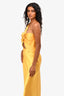 Racil Yellow Cut-Out Detail One Shoulder Maxi Dress Size 0