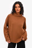 Nili Lotan Brown Cashmere Turtleneck Sweater Size M