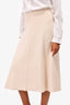 CO Cream Alpaca/Wool Knit Flared Midi Skirt Size S