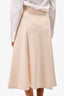 CO Cream Alpaca/Wool Knit Flared Midi Skirt Size S