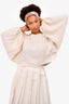 Heirlome Cream Silk Cropped Batwing Blouse Size M