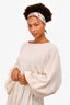 Heirlome Cream Silk Cropped Batwing Blouse Size M