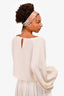 Heirlome Cream Silk Cropped Batwing Blouse Size M