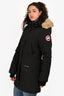 Canada Goose Black Down Trillium Fur Hood Parka Size XS