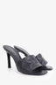 Louis Vuitton Black Monogram Embossed Leather Revival Slide Sandals Size 36