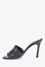 Louis Vuitton Black Monogram Embossed Leather Revival Slide Sandals Size 36