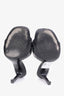 Louis Vuitton Black Monogram Embossed Leather Revival Slide Sandals Size 36