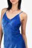 Rat & Boa Blue Silk Velvet Maxi Dress Size XS