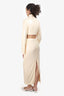 Ronny Kobo Cream Sequin Skirt Set Size X-Small