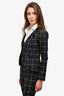 Smythe Navy/Yellow Plaid Blazer Size 2